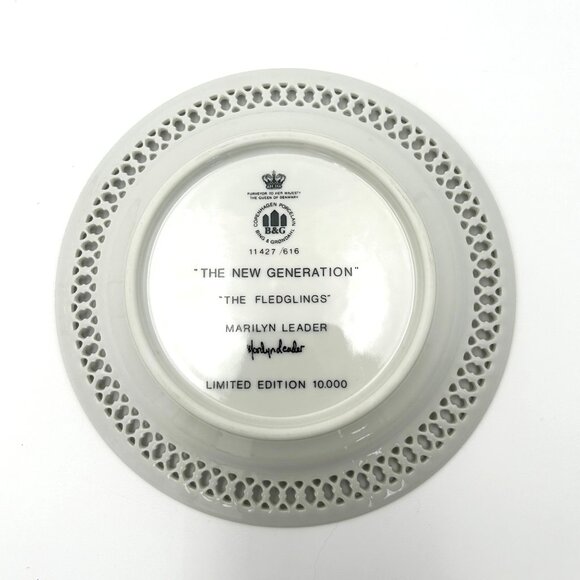 B&G "The Fledglings" Limited Edition Decorative Bird Plate Signed Marilyn Leader - Picture 2 of 8